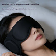 Weighted Sleep Eye Mask – Memory Foam Full-Coverage Mask with Earplugs